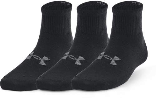 Under Armour Dětské sportovní ponožky Essential 3pk Qtr Yth - velikost XS black XS, Černá