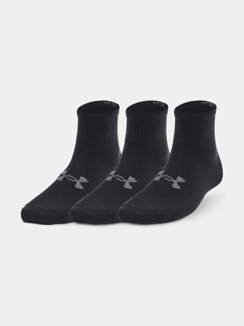 Under Armour Dětské sportovní ponožky Essential 3pk Qtr Yth S Černá