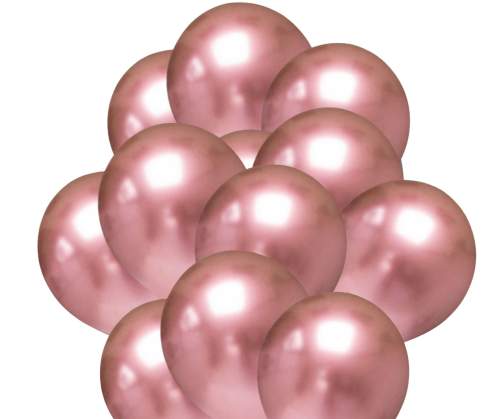 Balónky chromové růžovo-zlaté 20 ks 30 cm Amscan