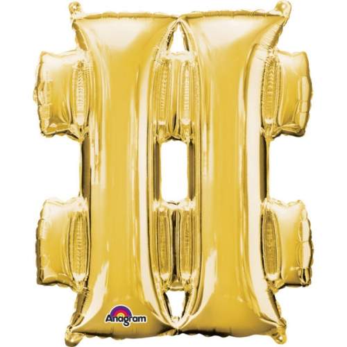 Symbol # zlaté foliové balónky 83 cm x 68 cm Amscan