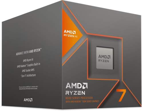 AMD cpu Ryzen 7 8700G AM5 Box (bez chladiče, 4.2GHz / 5.1GHz, 8+16MB cache, 65W, 8x jádro, 16x vlákno, s grafikou) (100-100001236BOX)
