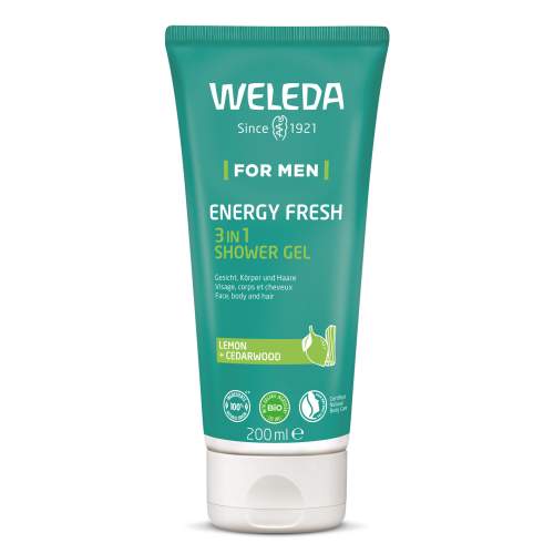 Weleda For Men Energy Fresh 3in1 pánský energizující sprchový gel na tělo, obličej a vlasy 200 ml pro muže