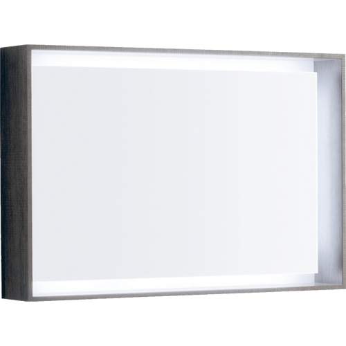 Geberit Citterio Zrcadlo 884x584 mm s LED osvětlením, šedohnědý dub 500.572.JJ.1