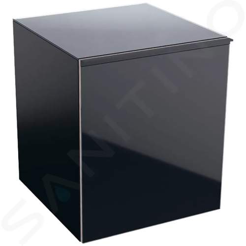 Geberit Acanto Boční skříňka 450x520 mm se zásuvkou, černá 500.618.16.1