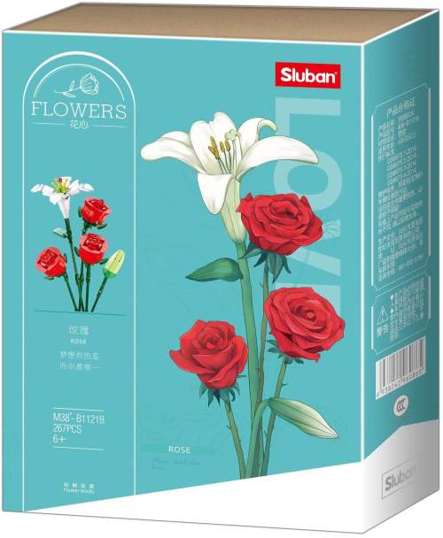 Sluban Flowers Růže s Lilií M38-B1121B