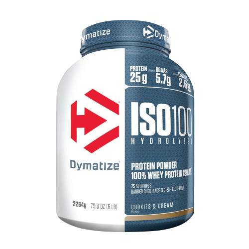 Dymatize iso 100 hydrolyzed whey protein isolate 2264 g cookies