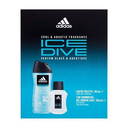 Adidas Ice Dive dárková sada toaletní voda 50 ml + sprchový gel 250 ml pro muže