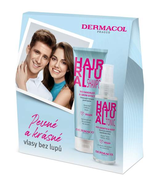 Dermacol Hair Ritual šampon proti lupům a vypadávání vlasů 250 ml + vlasové tonikum pro podporu růstu vlasů 100 ml
