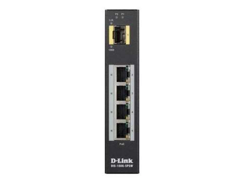 D-Link DIS-100G-5PSW Industrial Gigabit Unmanaged PoE Switch with SFP slot