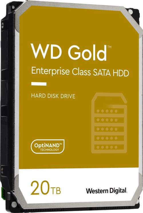 WD Gold WD202KRYZ - Pevný disk - Enterprise - 20 TB - interní - 3.5" - SATA 6Gb/s - 7200 ot/min. - vyrovnávací paměť: 512 MB