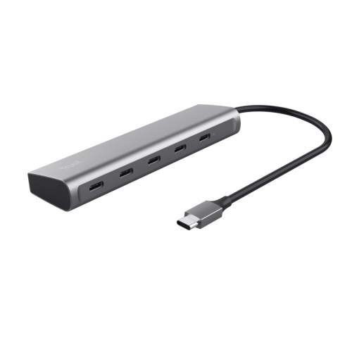 TRUST Rozbočovač Halyx Aluminium 5 Port USB 3.2 Gen1 Hub, 25136