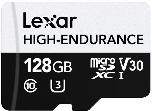 Lexar 128GB High-Endurance microSDHC/microSDXC UHS-I card C10 A1 V30 U3