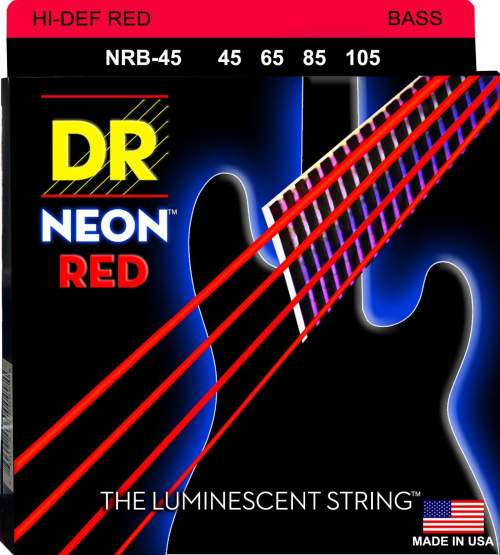 DR Strings Neon Red NRB-45