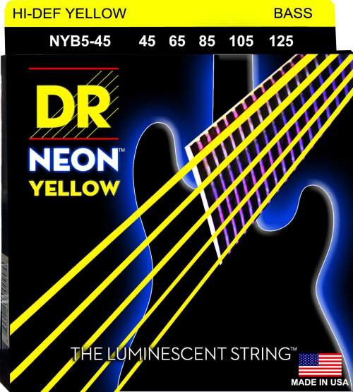 DR Strings Neon Yellow NYB5-45