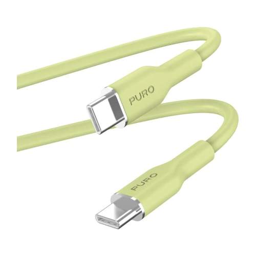 Puro Soft Silicone Cable USB-C to USB-C 1.5m Light Green