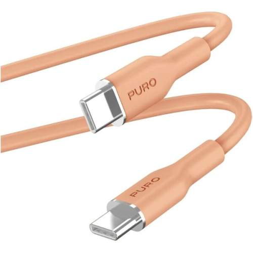Puro Soft Silicone Cable USB-C to USB-C 1.5m Peach