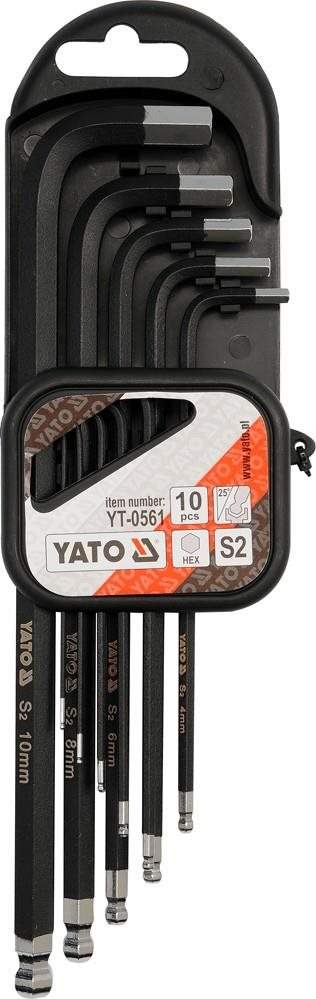 Yato Sada klíčů imbus s kuličkou 10 ks extradelší YT-0561