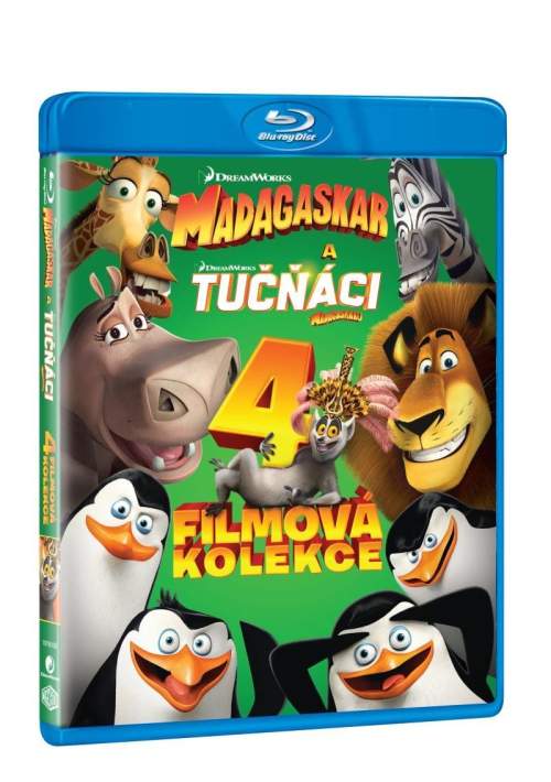 MAGICBOX Madagaskar 1.-3. + Tučňáci z Madagaskaru (kolekce 4xBlu-ray)