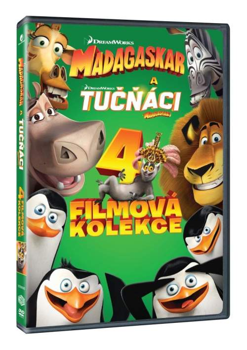 MAGICBOX Madagaskar 1.-3. + Tučňáci z Madagaskaru kolekce DVD