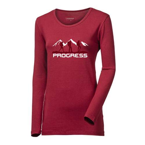 PROGRESS SONJA TRACK LADY bamboo T-shirt XL višňová