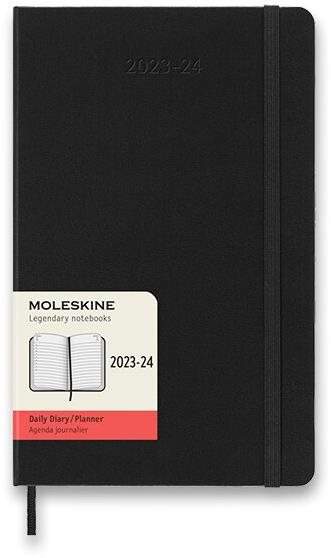 Moleskine 2023-2024 L, tvrdé desky, černý D