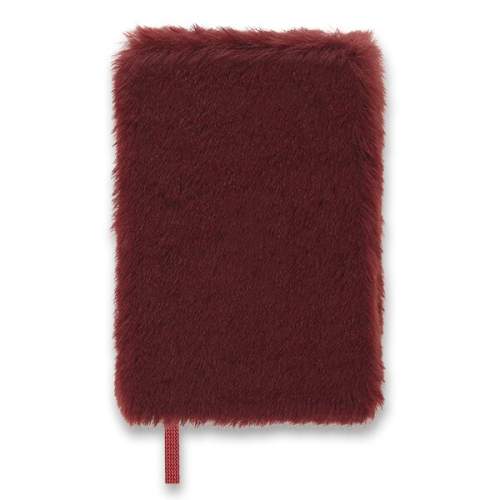 Zápisník Moleskine Faux Fur XS, čistý, Maple Red