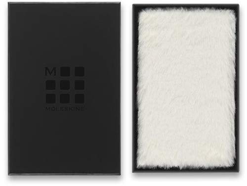 Zápisník Moleskine Faux Fur - tvrdé desky XS, čistý, bílý