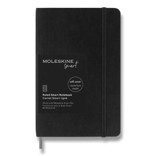 Moleskine Smart Writing měkké desky S linkovaný černý