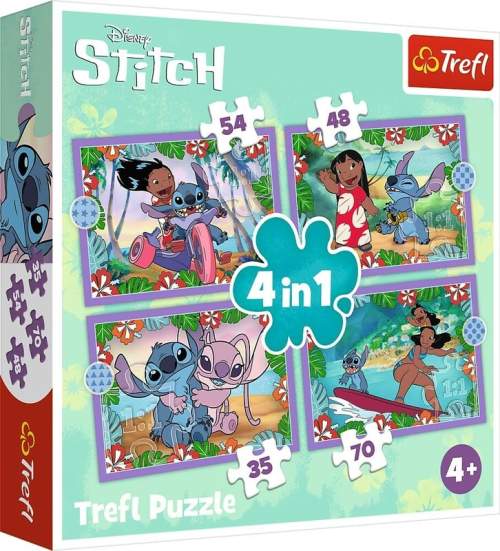 TREFL Puzzle Lilo&Stitch: Bláznivý den 4v1