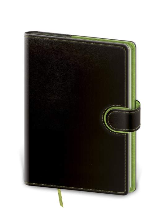 HELMA Zápisník Flip L čistý černo/zelený