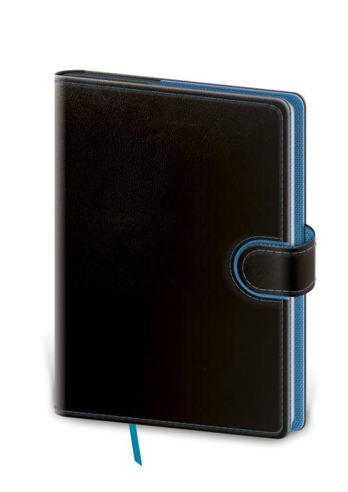 HELMA Zápisník Flip A5 čistý - černo/modrá