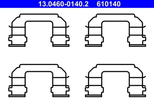 Sada příslušenství, obložení kotoučové brzdy ATE 13.0460-0140.2