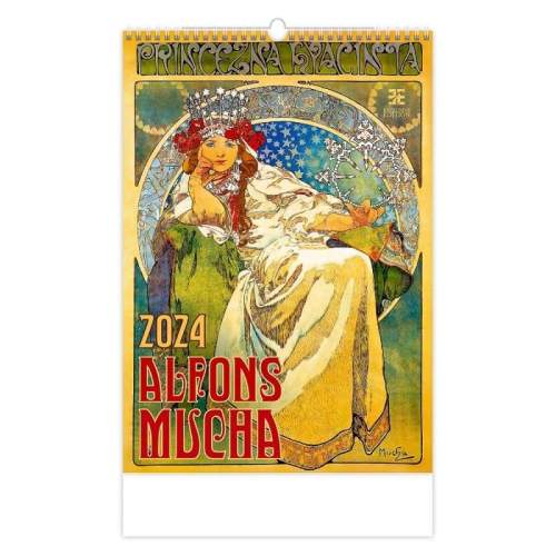 HELMA Kalendář nástěnný 2024 - Alfons Mucha / Exclusive Edition
