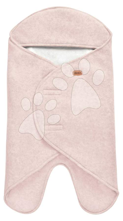BEABA Dětská deka Baby nomad e Dvojitý fleece pudrově růžový bílý 0 -