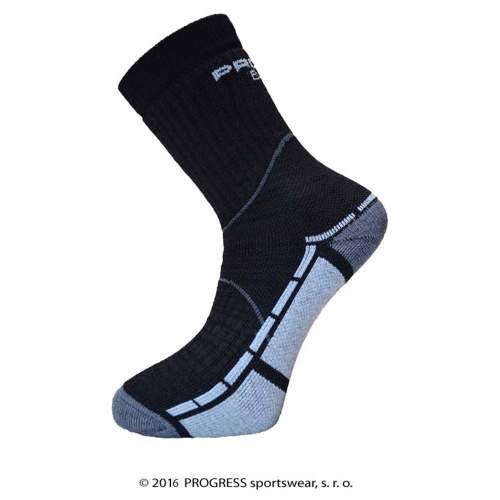 Progress ponožky TRAIL bamboo černo/šedé 3-5, 35 - 38, Černá / šedá