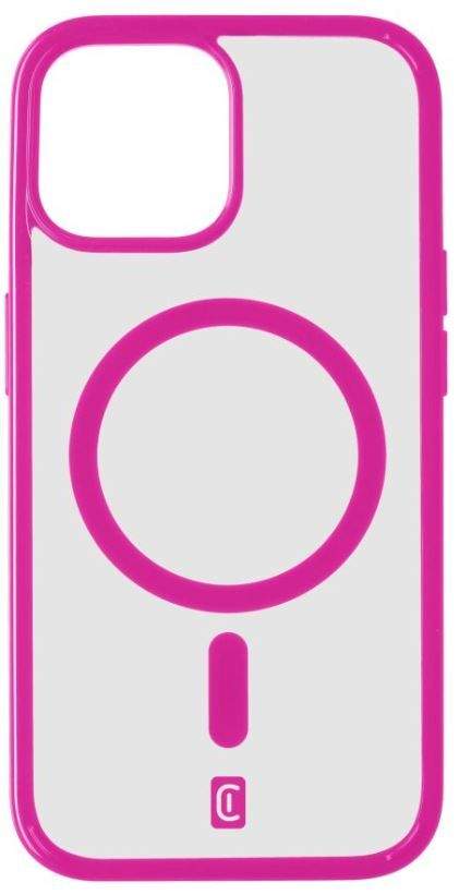 Cellularline POP MAG zadní kryt s MagSafe Apple iPhone 15 Plus čirý/růžový