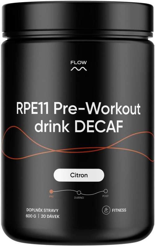 Flow nutrition RPE11 Pre-Workout DECAF drink - citron, 600g