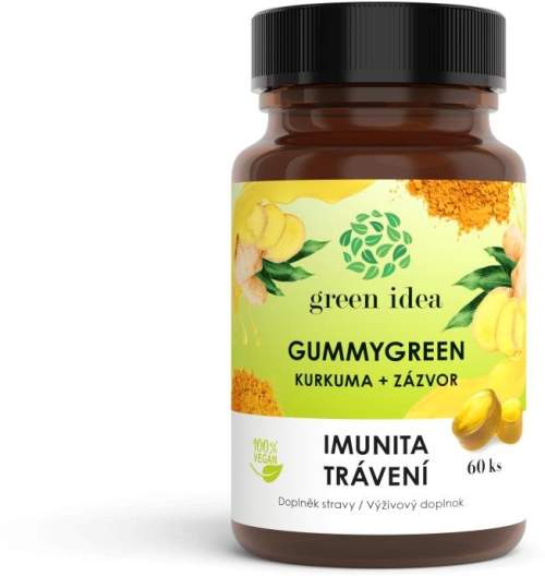 GREEN IDEA Gummygreen - Kurkuma + zázvor 60ks