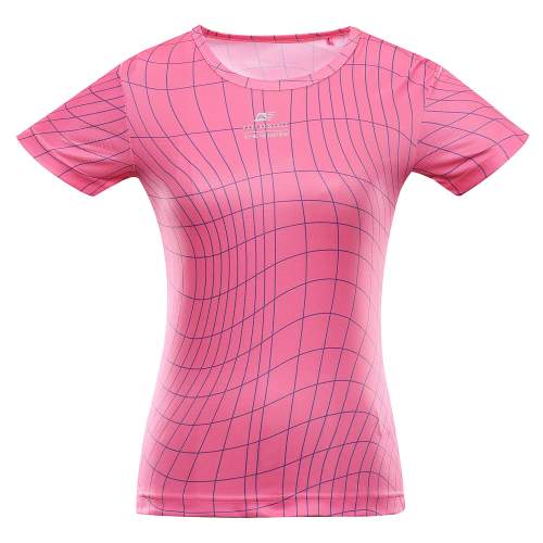 ALPINE PRO BASIKA Růžové dámské rychleschnoucí tričko