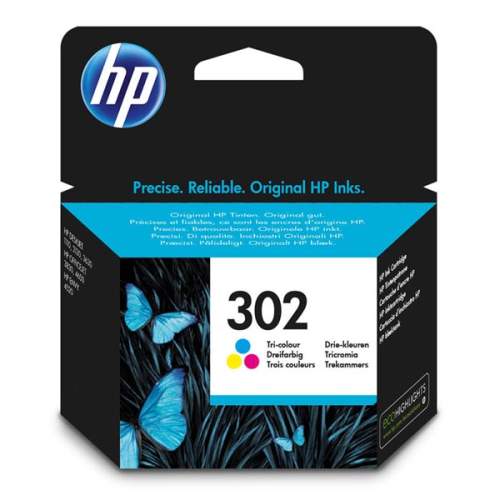 HP 302 - 4 ml - barva (azurová, purpurová, žlutá) - originální - inkoustová cartridge - pro Deskjet 11XX, 21XX, 36XX; Envy 451X, 452X; Officejet 38XX, 46XX, 52XX