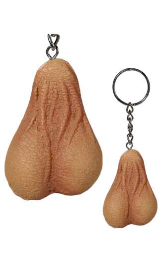 Out Of The Blue Metal Key Chain Testicle