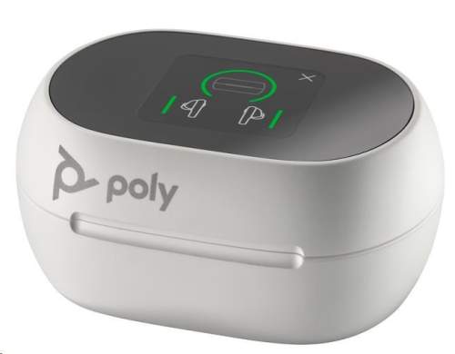 HP Poly bluetooth headset Voyager Free 60+ MS Teams, BT700 USB-A adaptér, dotykové nabíjecí pouzdro, bílá