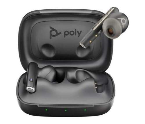 HP Poly Voyager Free 60 MS Teams bluetooth headset, BT700 USB-A adaptér, nabíjecí pouzdro, černá (77Z00AA)