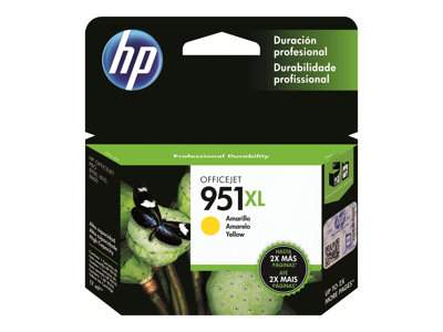 HP 951XL - 17 ml - Vysoká výtěžnost - žlutá - originální - inkoustová cartridge - pro Officejet Pro 251, 276, 8100, 8600, 8600 N911, 8610, 8615, 8616, 8620, 8625, 8630, 8640, CN048AE#301
