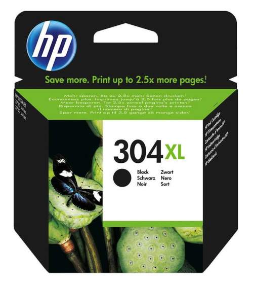 HP 304XL Černá originální inkoustová kazeta, N9K08AE#301