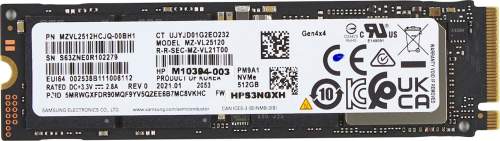 HP 512GB PCIe-4x4 NVMe M.2 Solid State Drive (5R8X9AA)