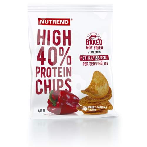 Nutrend HIGH PROTEIN CHIPS  paprika 6x40 g