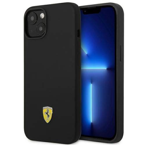 Ferrari FEHMSIP14SBK iPhone 14 6.1" black Silicone Metal Logo Magsafe