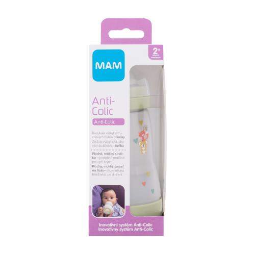 MAM Easy Start Anti-Colic 2m+ Green kojenecká láhev pro novorozence na mateřské mléko a umělou výživu 260 ml