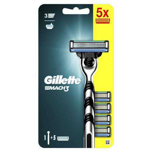 Gillette Mach3 holicí strojek s náhradními břity pro muže holicí strojek 1 ks + náhradní hlavice 4 ks